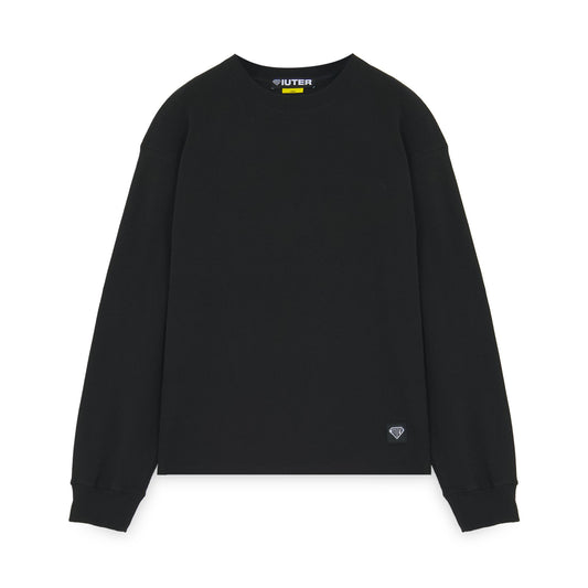 IUTER - LABEL RIBBED LS TEE
