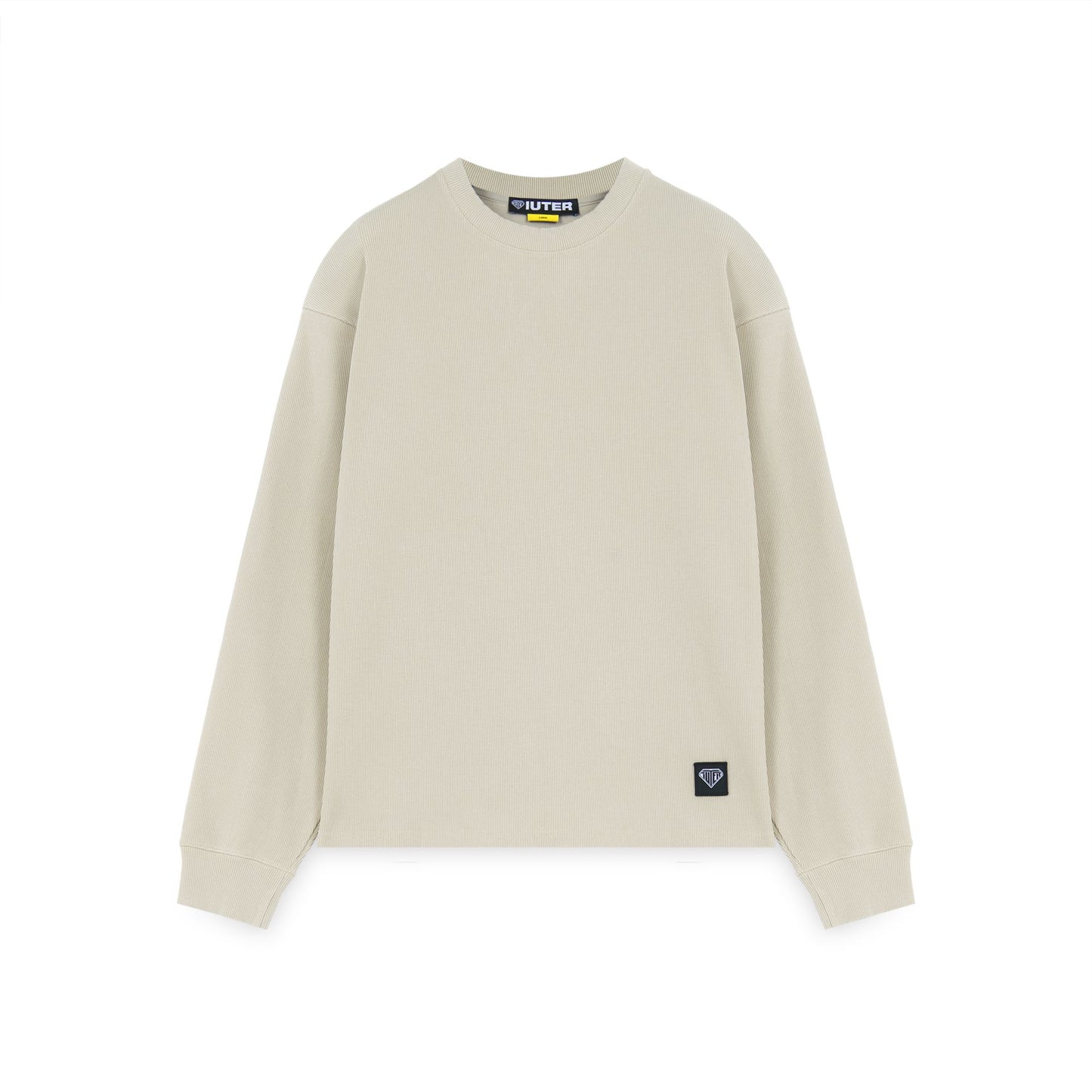 IUTER - LABEL RIBBED LS TEE