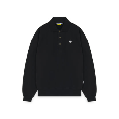 IUTER - HEART LOGO POLO SWEATER