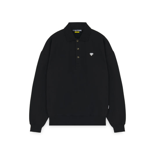 IUTER - HEART LOGO POLO SWEATER