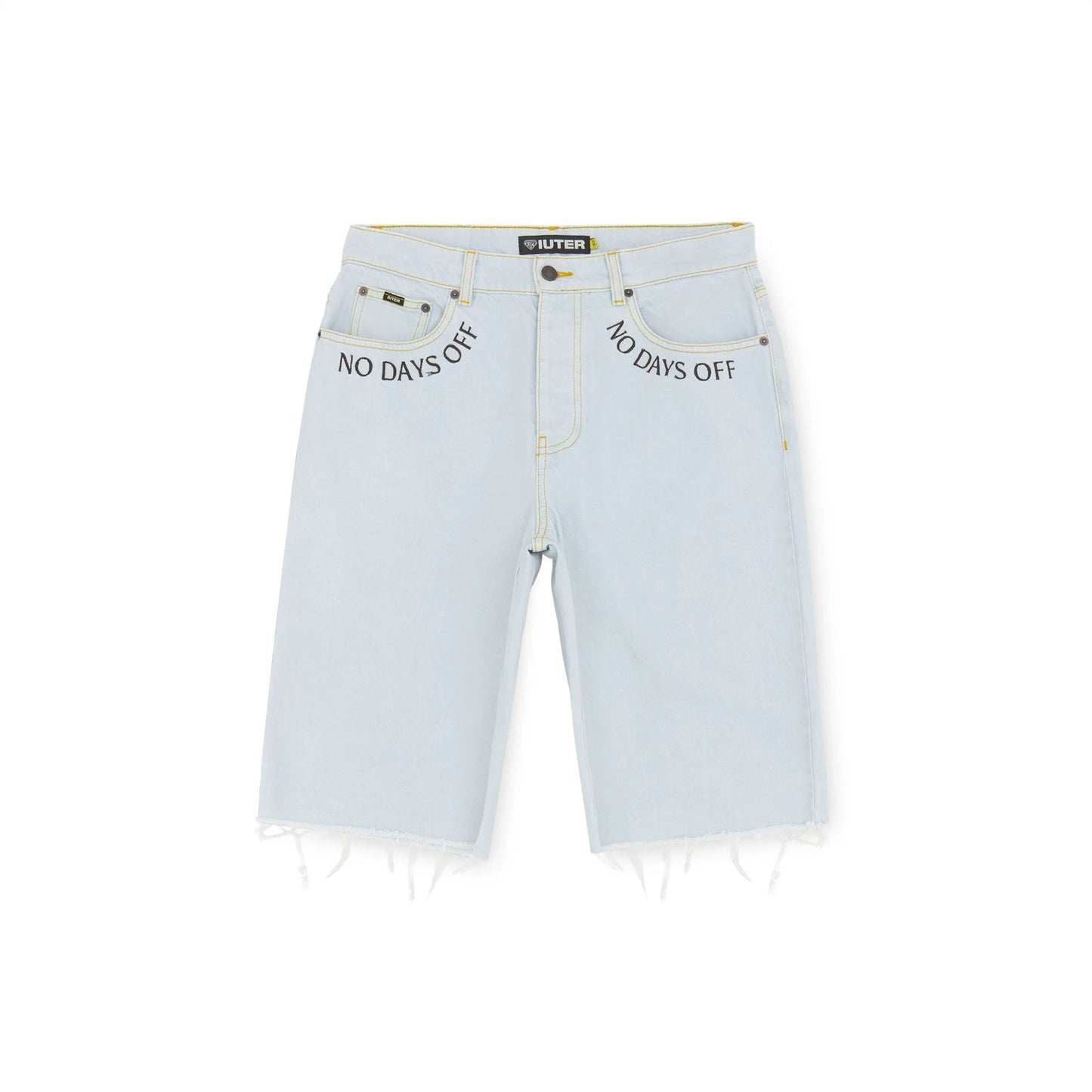 IUTER - FRINGED BAGGY DENIM SHORTS