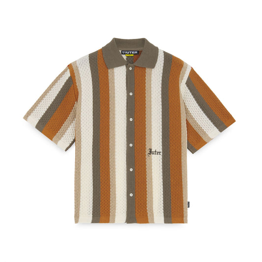 IUTER - STRIPED KNIT S/S SHIRT