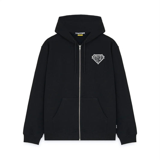 IUTER - THORNS DOUBLE LOGO ZIP HOODIE