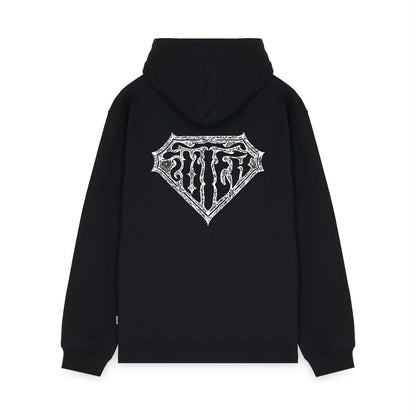 IUTER - THORNS DOUBLE LOGO ZIP HOODIE