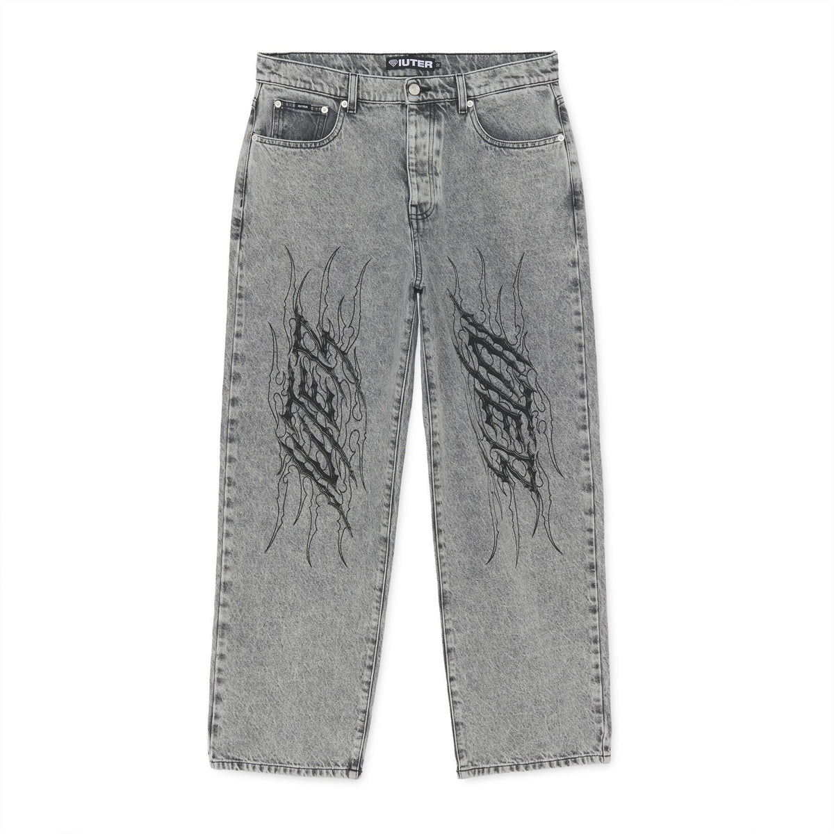 IUTER - TRIBAL BAGGY DENIM PANTS