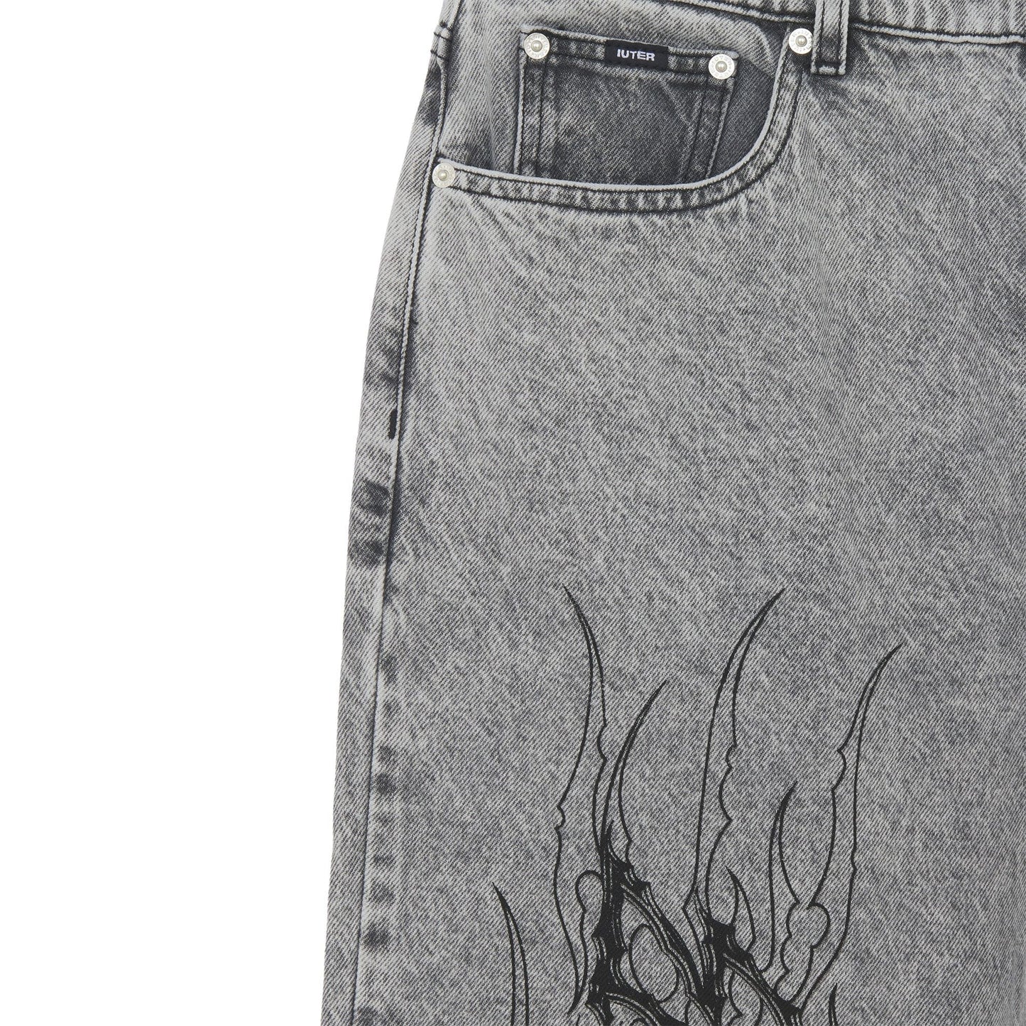 IUTER - TRIBAL BAGGY DENIM PANTS