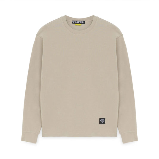 IUTER - LABEL RIBBED LS TEE
