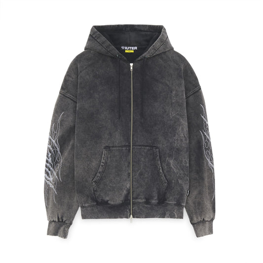 IUTER - TRIBAL MARBLE ZIP HOODIE
