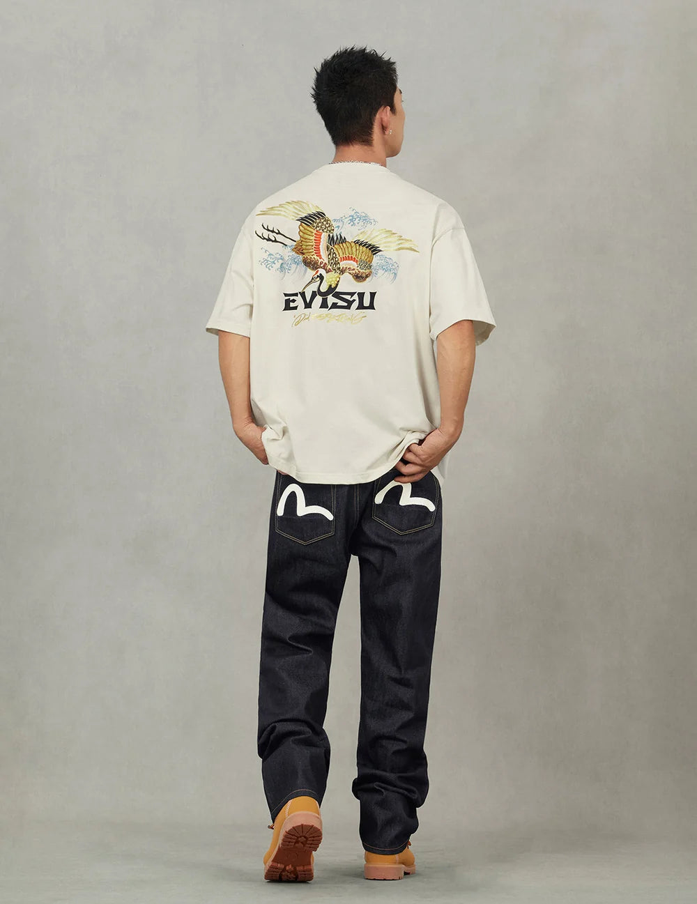 EVISU - SEAGULL PRINT POCKETS REGULAR FIT JEANS #2020