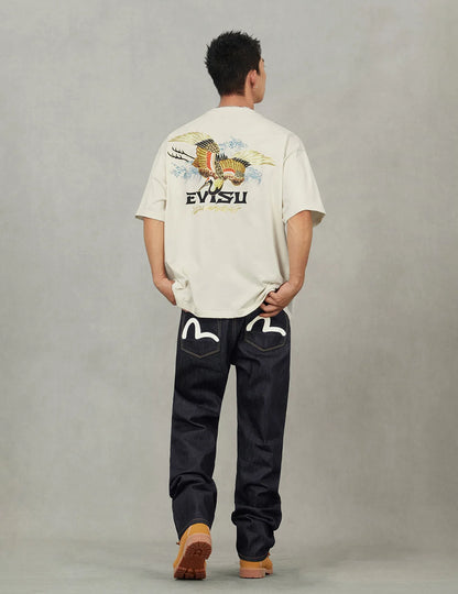 EVISU - SEAGULL PRINT POCKETS REGULAR FIT JEANS #2020