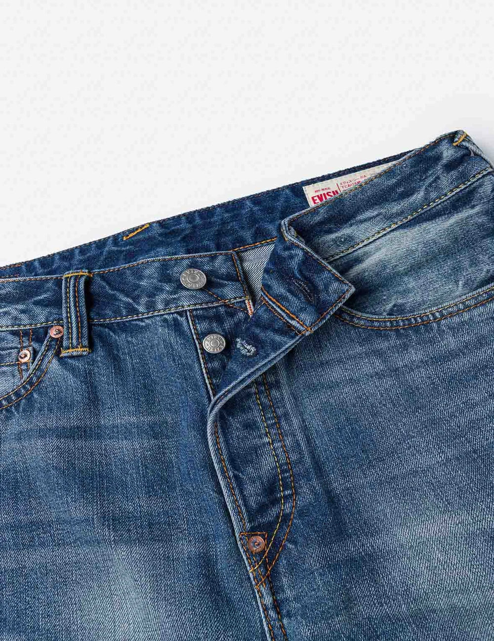 EVISU - YELLOW DAICOCK PRINT REGULAR FIT JEANS #2020