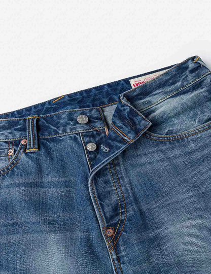 EVISU - YELLOW DAICOCK PRINT REGULAR FIT JEANS #2020