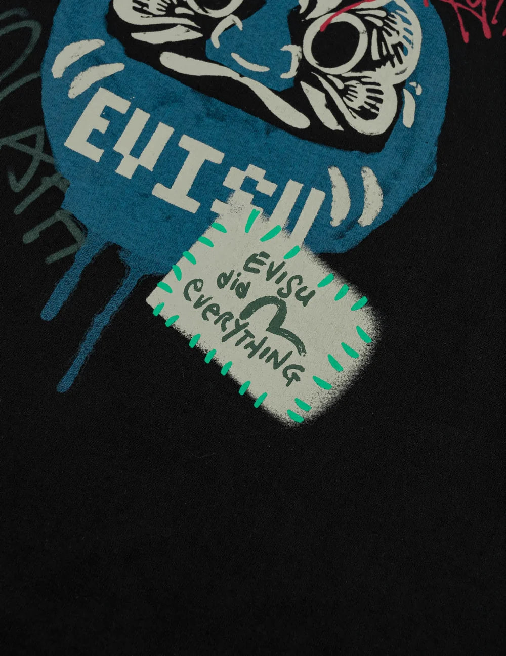 EVISU - DARUMA PRINT FAUX LAYERED LONG-SLEEVE T-SHIRT