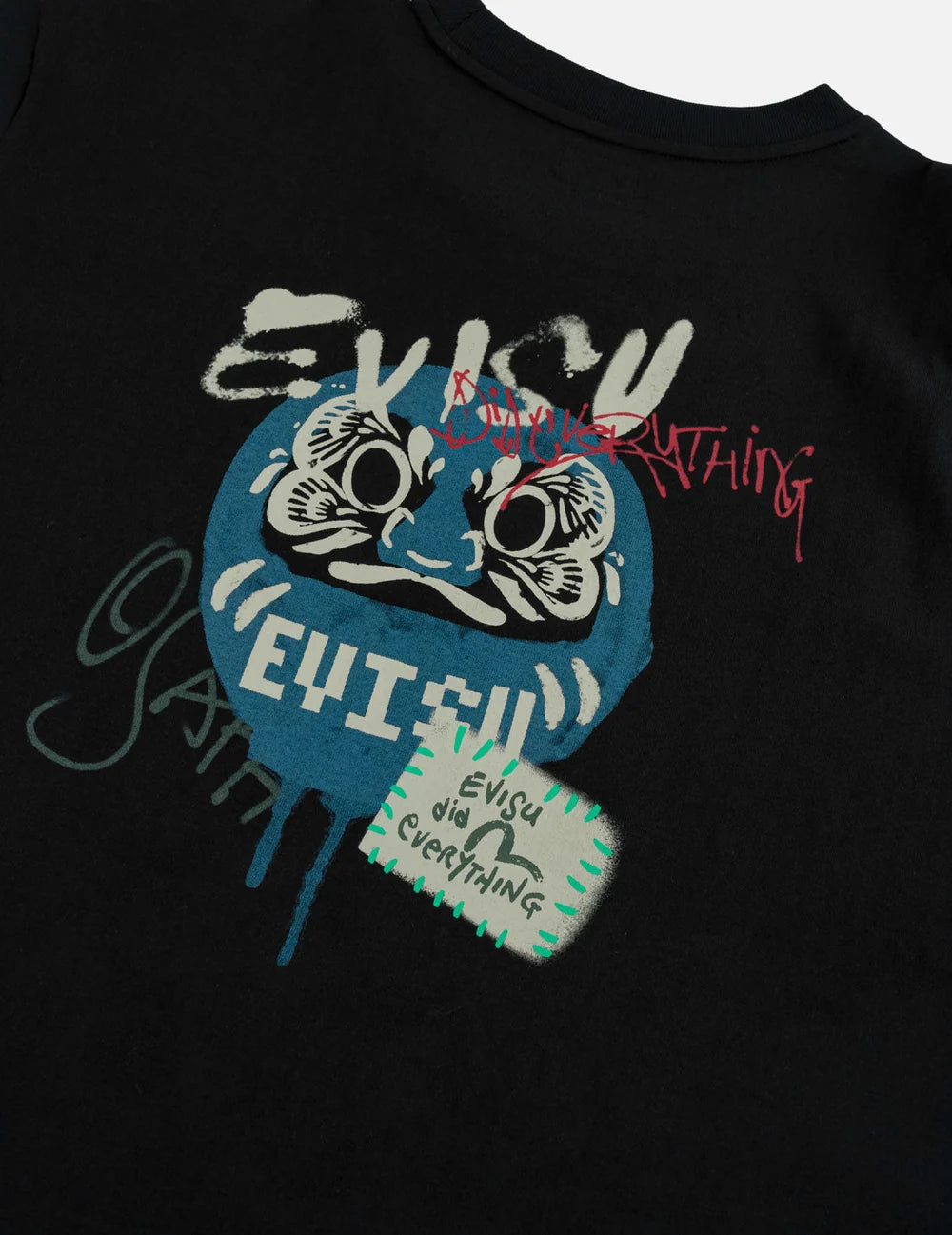EVISU - DARUMA PRINT FAUX LAYERED LONG-SLEEVE T-SHIRT