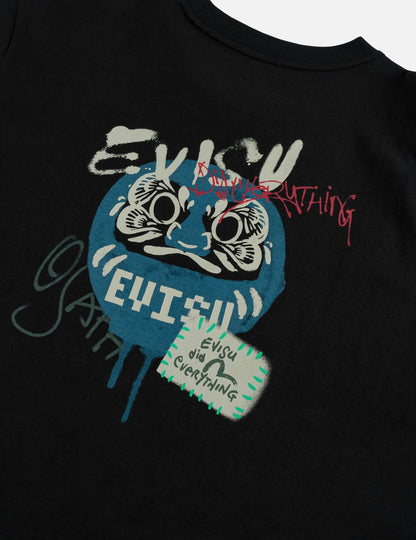 EVISU - DARUMA PRINT FAUX LAYERED LONG-SLEEVE T-SHIRT