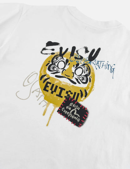 EVISU - DARUMA PRINT FAUX LAYERED LONG-SLEEVE T-SHIRT