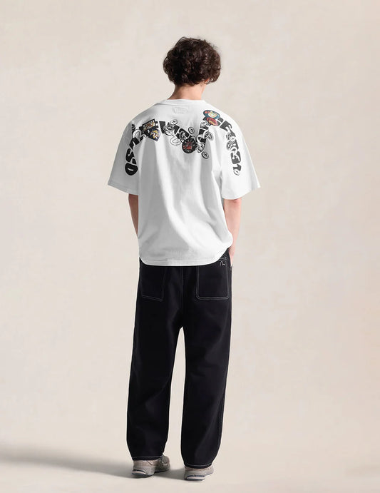 EVISU - MULTI-BADGE FORTUNE DAICOCK PRINT T-SHIRT