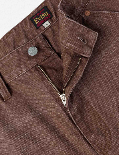 EVISU - HEAVY WASHED AND DISTRESSED DAICOCK JEANS
