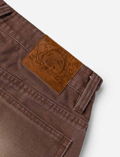 EVISU - HEAVY WASHED AND DISTRESSED DAICOCK JEANS