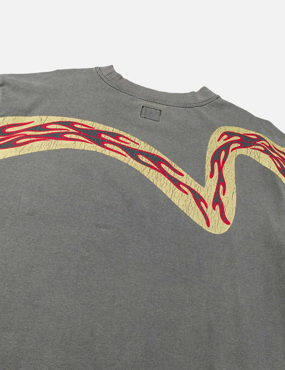 EVISU - REVERSED SEAGULL SLOGAN LONG-SLEEVE T-SHIRT