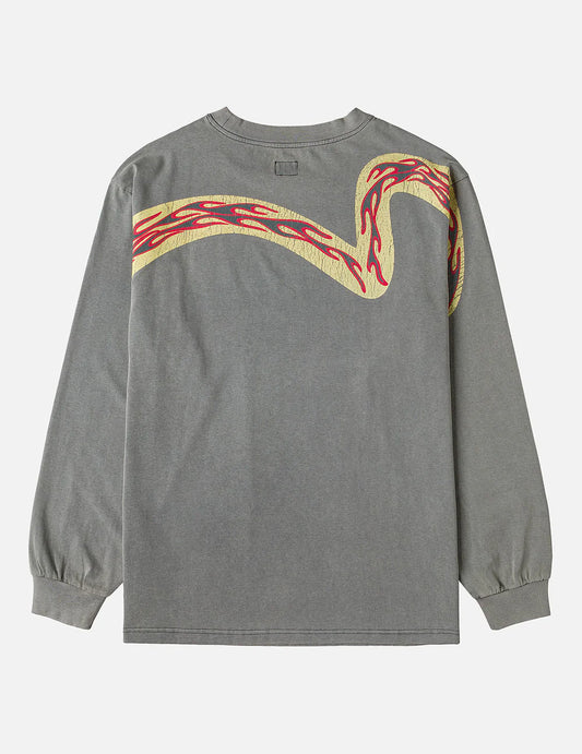 EVISU - REVERSED SEAGULL SLOGAN LONG-SLEEVE T-SHIRT