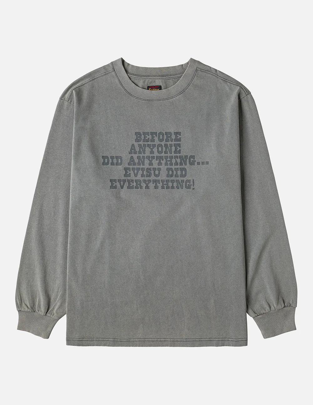 EVISU - REVERSED SEAGULL SLOGAN LONG-SLEEVE T-SHIRT