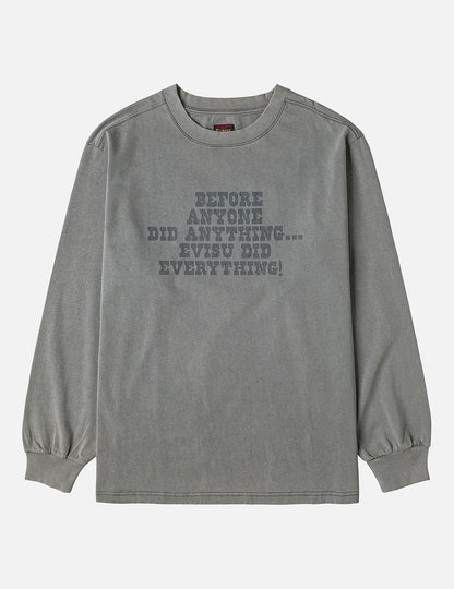 EVISU - REVERSED SEAGULL SLOGAN LONG-SLEEVE T-SHIRT