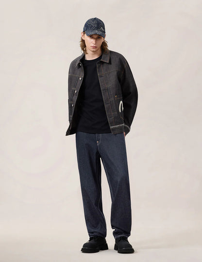 EVISU - LOGO SEAGULL EMBROIDERY DENIM JACKET