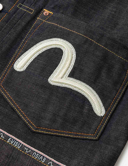 EVISU - LOGO SEAGULL EMBROIDERY DENIM JACKET