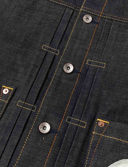 EVISU - LOGO SEAGULL EMBROIDERY DENIM JACKET