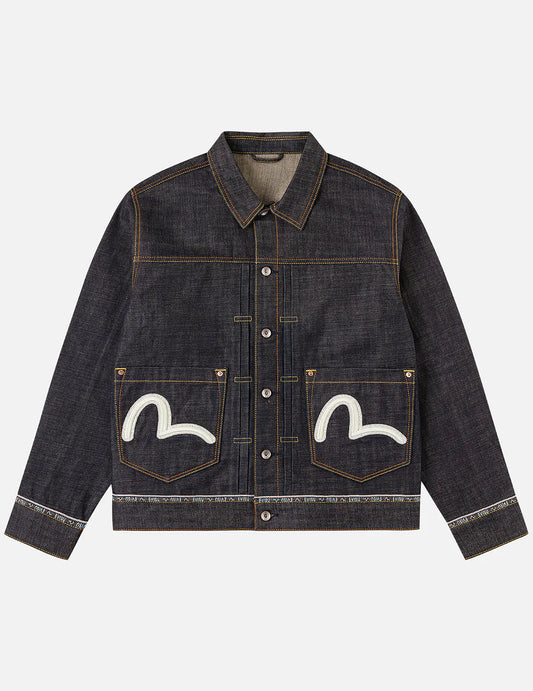 EVISU - LOGO SEAGULL EMBROIDERY DENIM JACKET