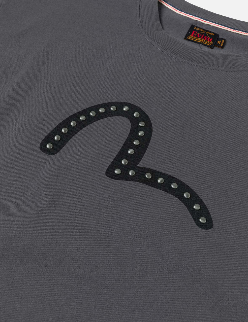 EVISU - SEAGULL PRINTED METAL STUDS T-SHIRT
