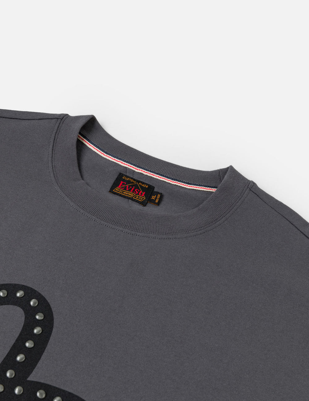 EVISU - SEAGULL PRINTED METAL STUDS T-SHIRT