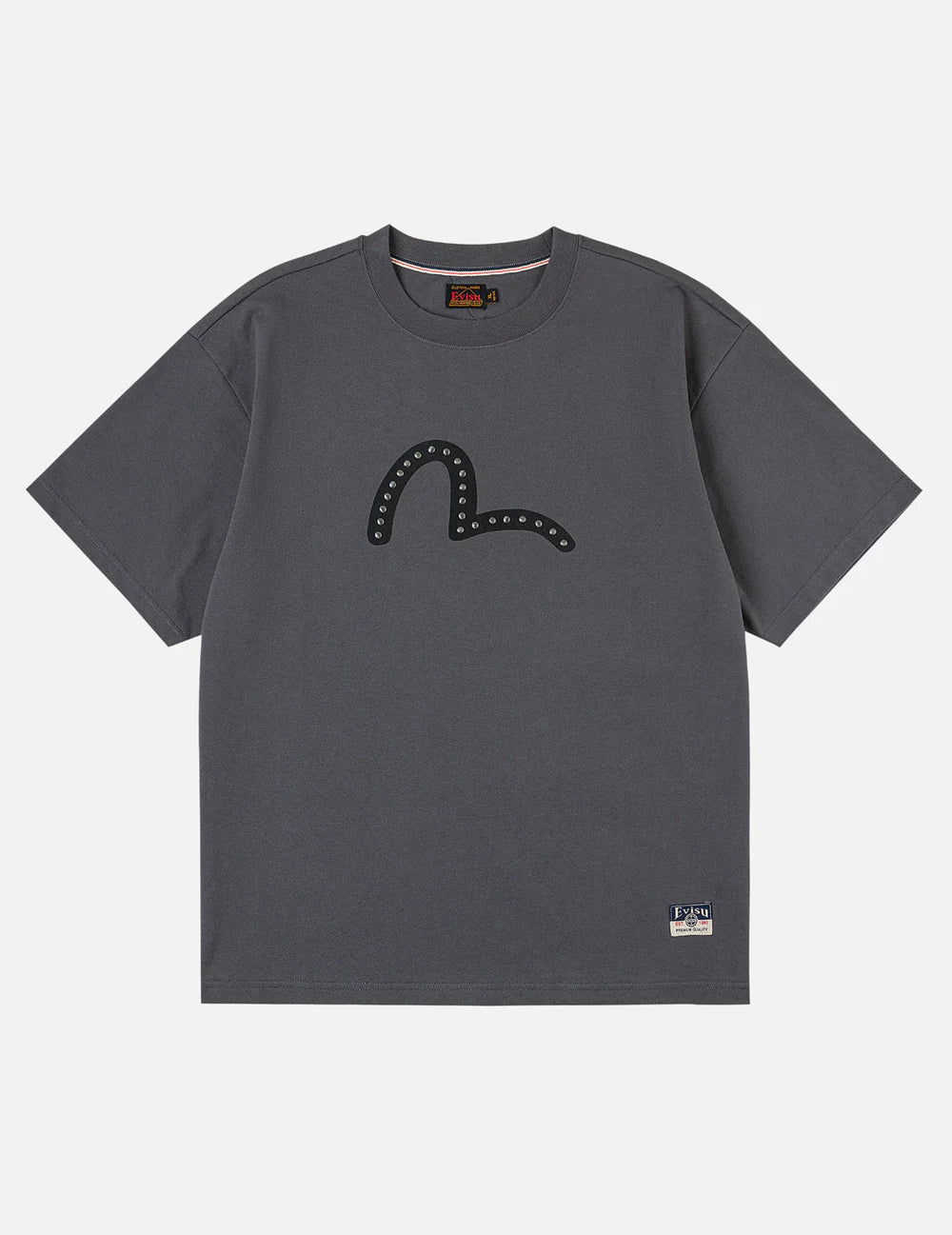 EVISU - SEAGULL PRINTED METAL STUDS T-SHIRT