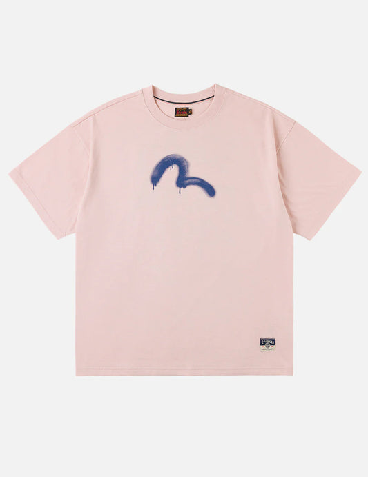 EVISU - ANGEL GRAFFITI SLOGAT T-SHIRT