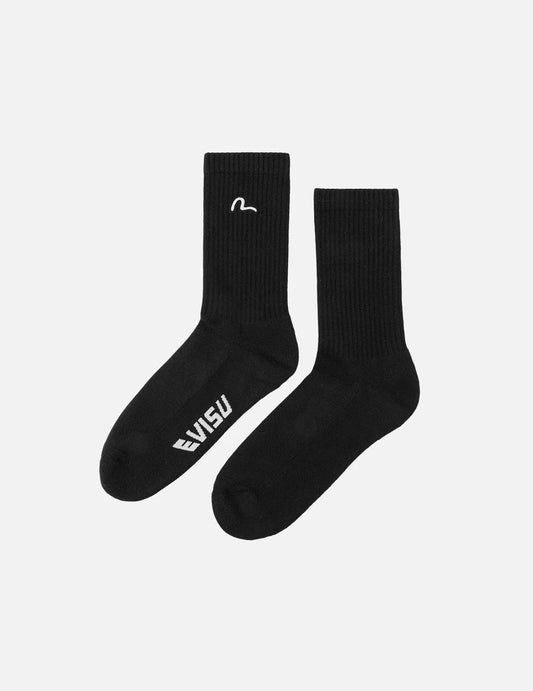 EVISU - SEAGULL EMBROIDERY LONG SOCKS