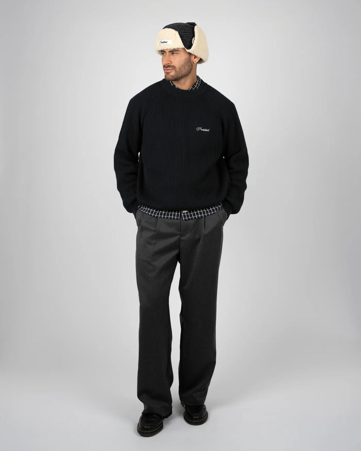 VIETATO - MAGLIONE IN MAGLIA CAMPUS