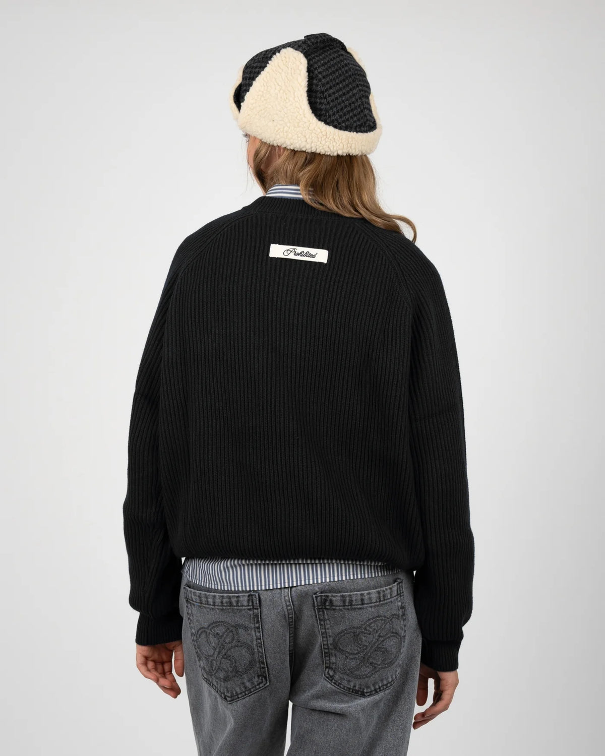 VIETATO - MAGLIONE IN MAGLIA CAMPUS