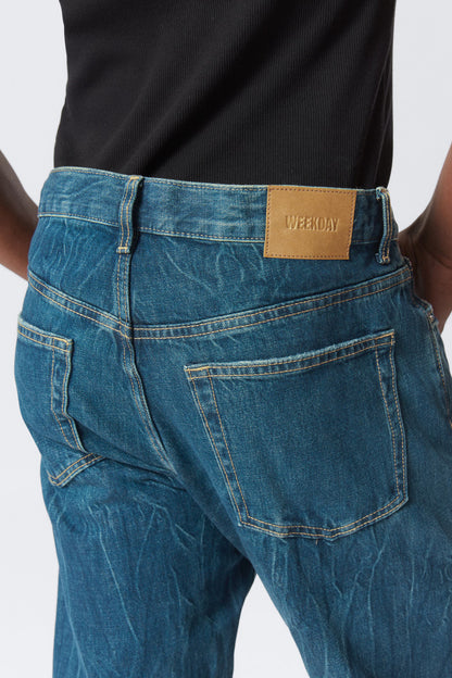 WEEKDAY - SPACE SPLIT-HEM RELAXED STRAIGHT LEG JEANS