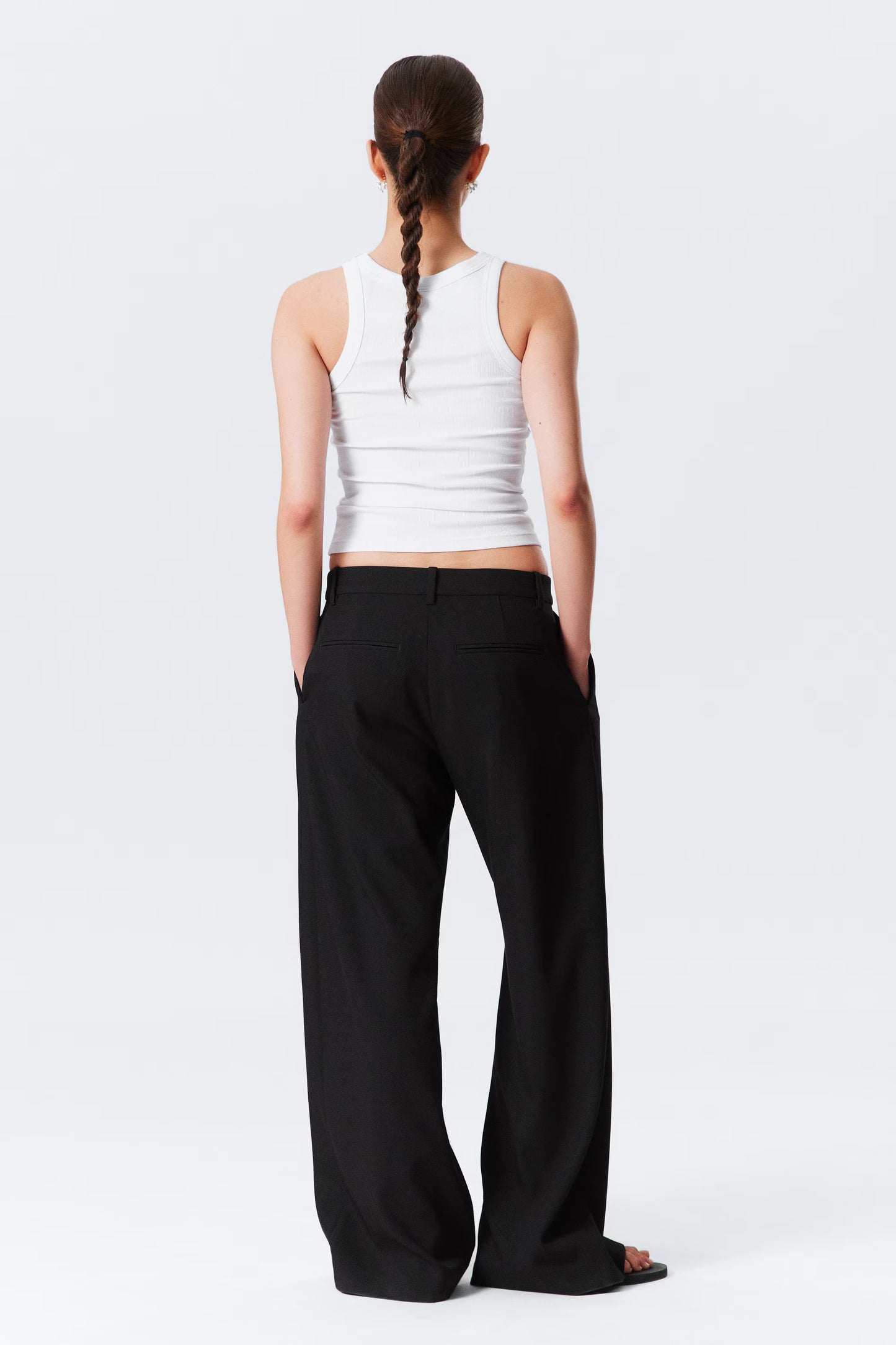 WEEKDAY - DARA LOW WAIST WIDE SUITING TROUSERS