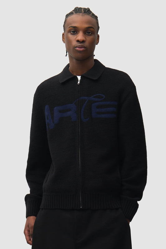 ARTE - STENCIL ZIP CARDIGAN