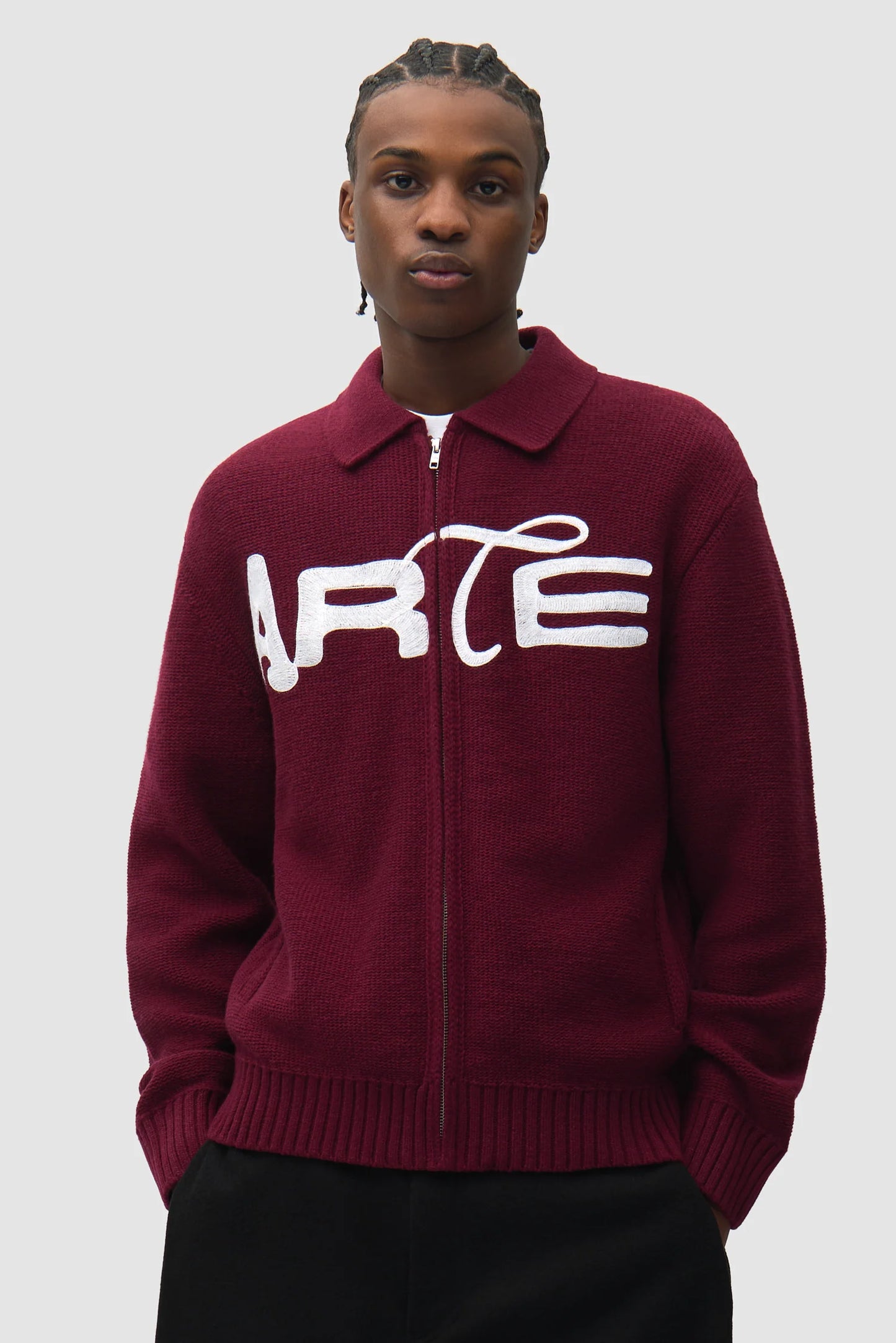 ARTE - STENCIL ZIP CARDIGAN