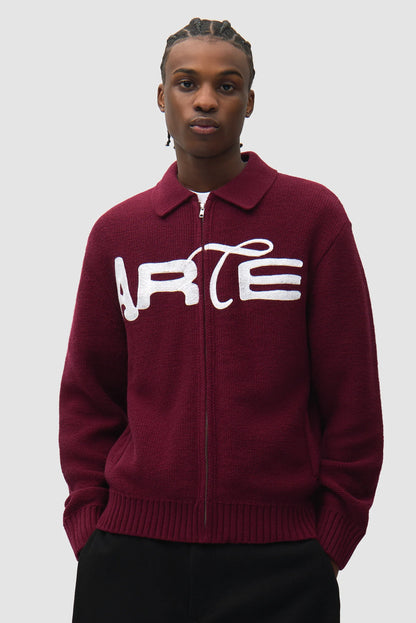 ARTE - STENCIL ZIP CARDIGAN