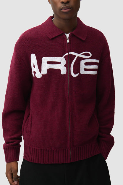 ARTE - STENCIL ZIP CARDIGAN