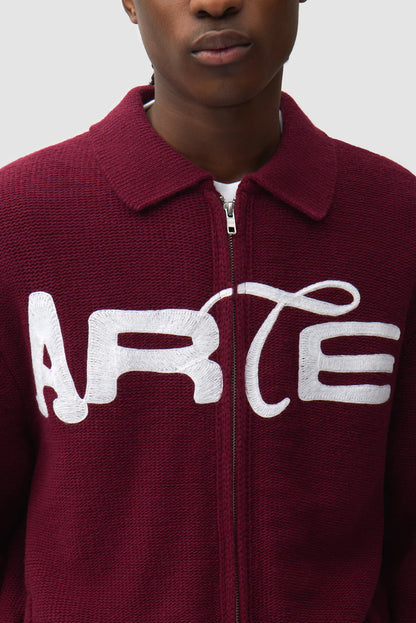 ARTE - STENCIL ZIP CARDIGAN
