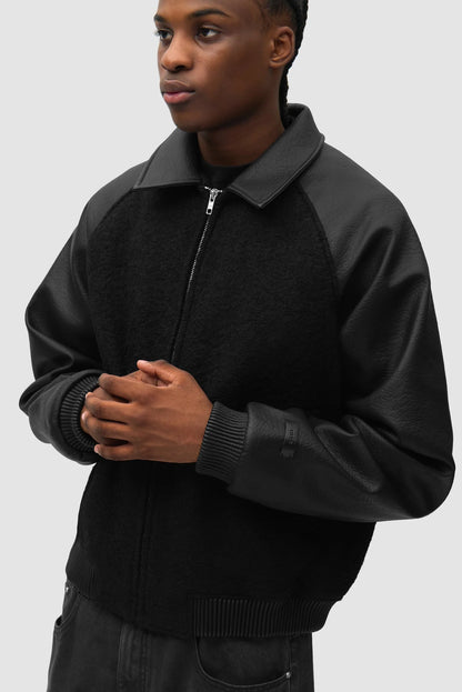 ARTE - LEATHER VARSITY JACKET