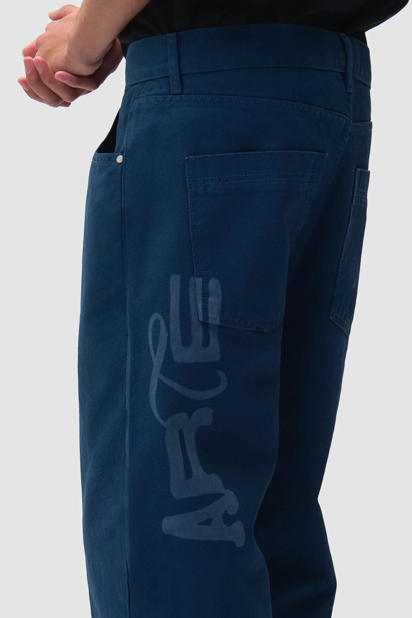 ARTE - STENCIL UNIFORM DENIM PANTS
