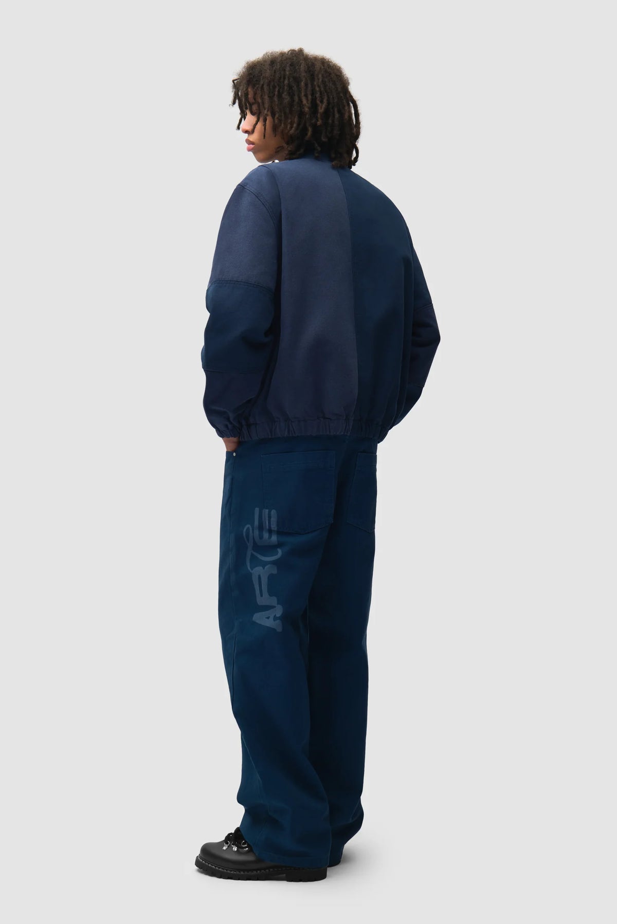 ARTE - STENCIL UNIFORM DENIM PANTS