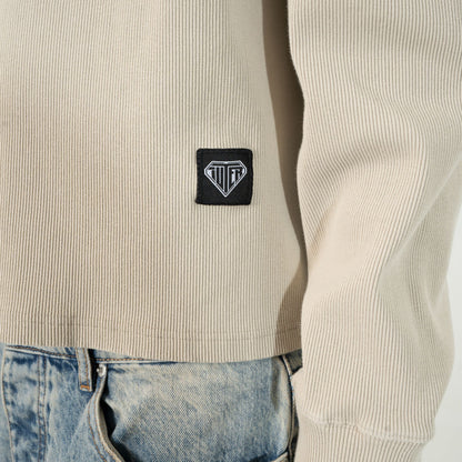 IUTER - LABEL RIBBED LS TEE