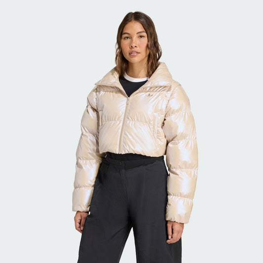 ADIDAS ORIGINALS - ESSENTIALS GLOSSY PUFFER JACKET 2 IN 1